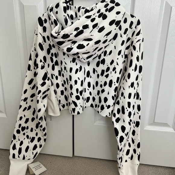 Cow print Cropped CHAMPION hoodie - Picture 2 of 5